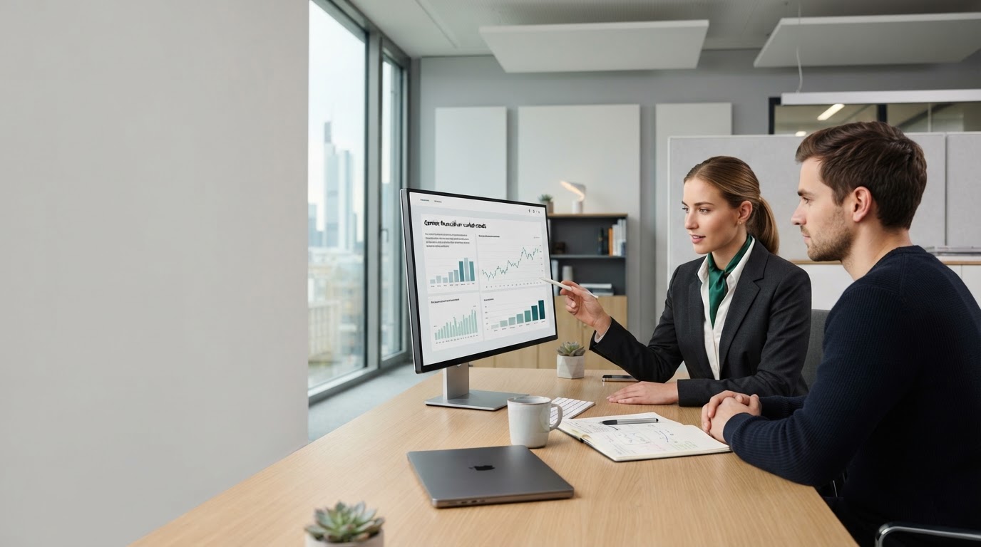 Startups & Developers Plattform-Oberfläche mit Datentrends und Portfolio-Analyse